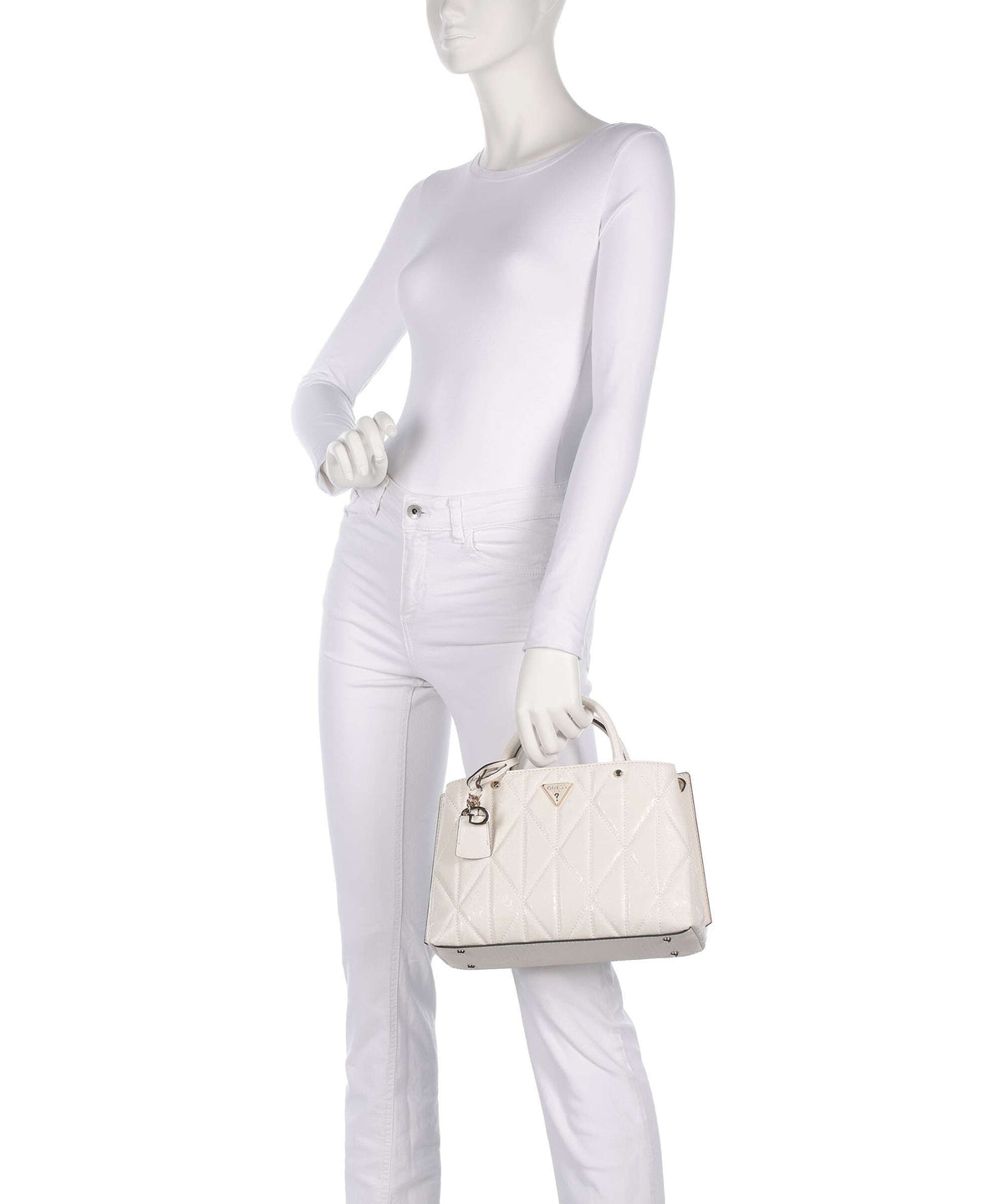 Guess Aldina G-Shine Handbag offwhite