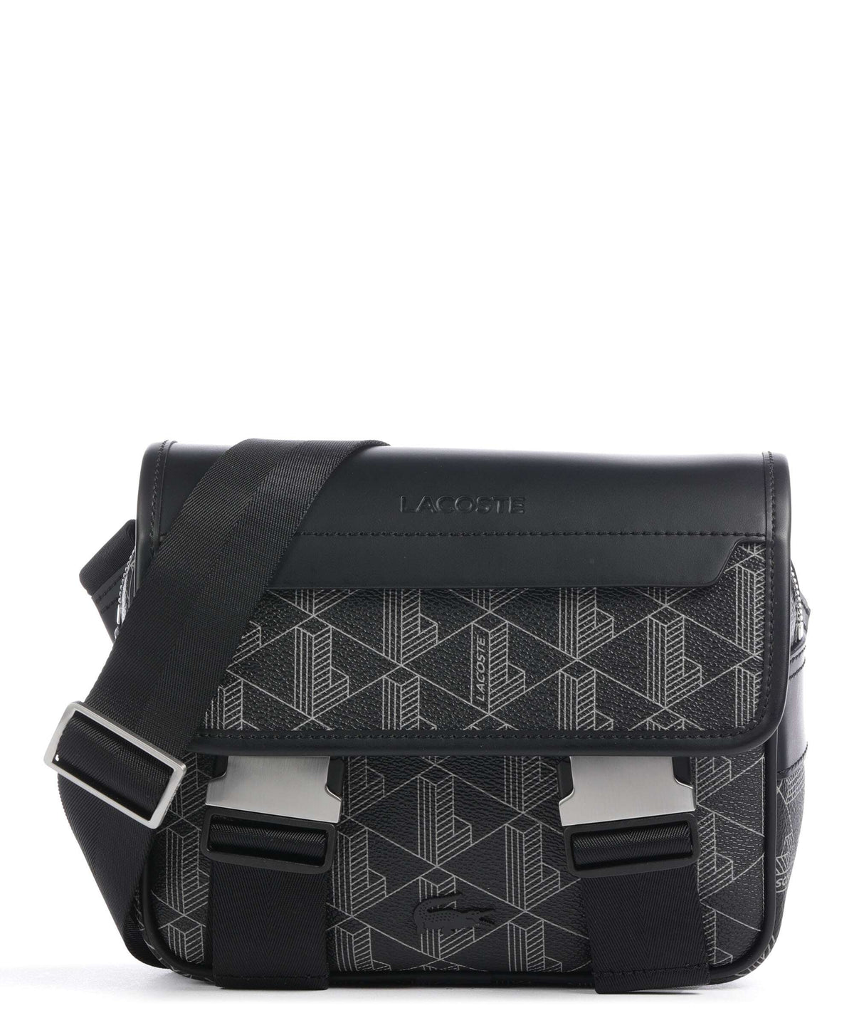 Lacoste The Blend Crossbody bag monogram noir/gris