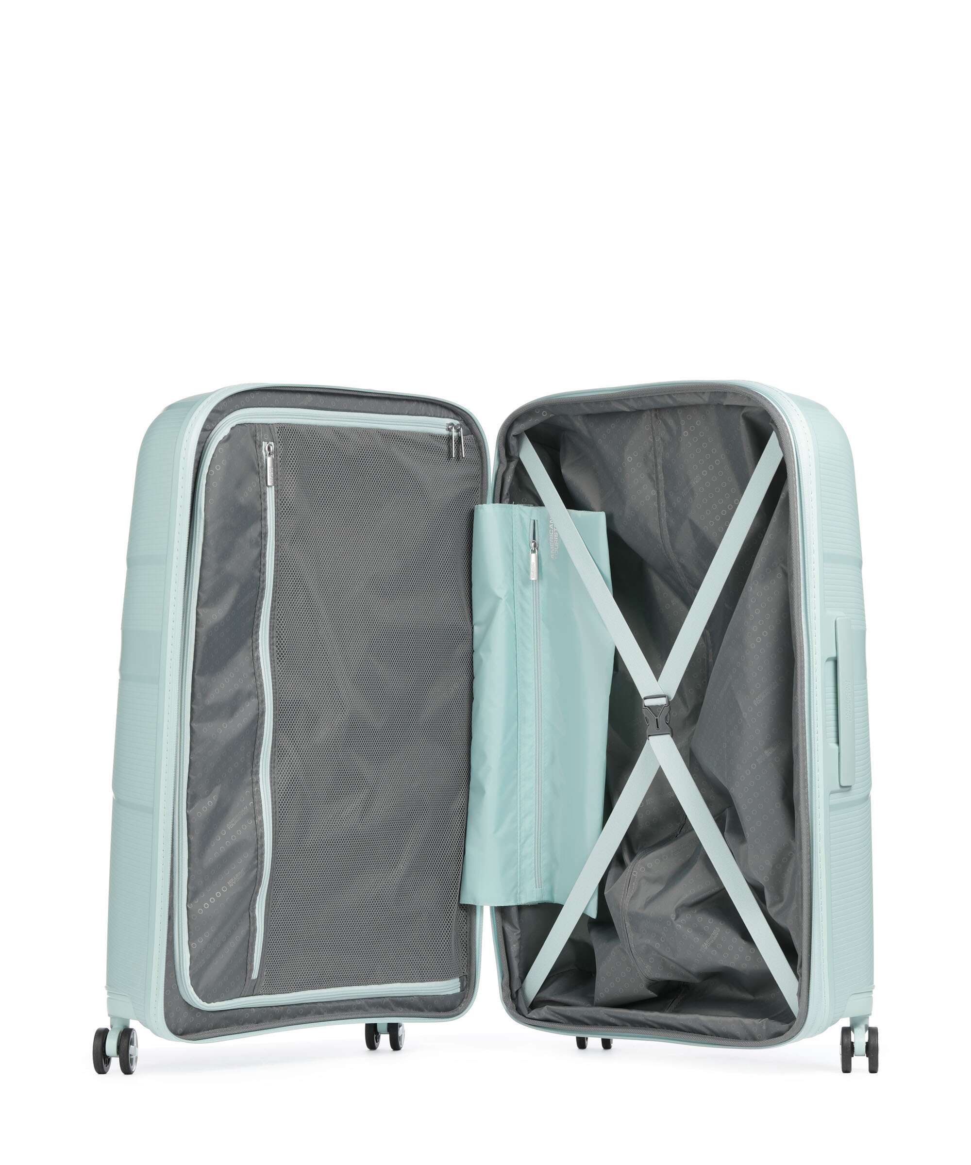 American Tourister Starvibe Spinner (4 wheels) metallic surf blue
