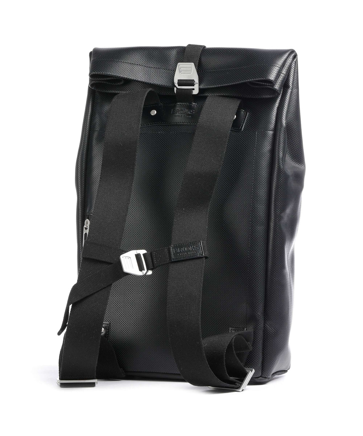 Brooks England Pickwick Reflective Leather Large Rolltop backpack black