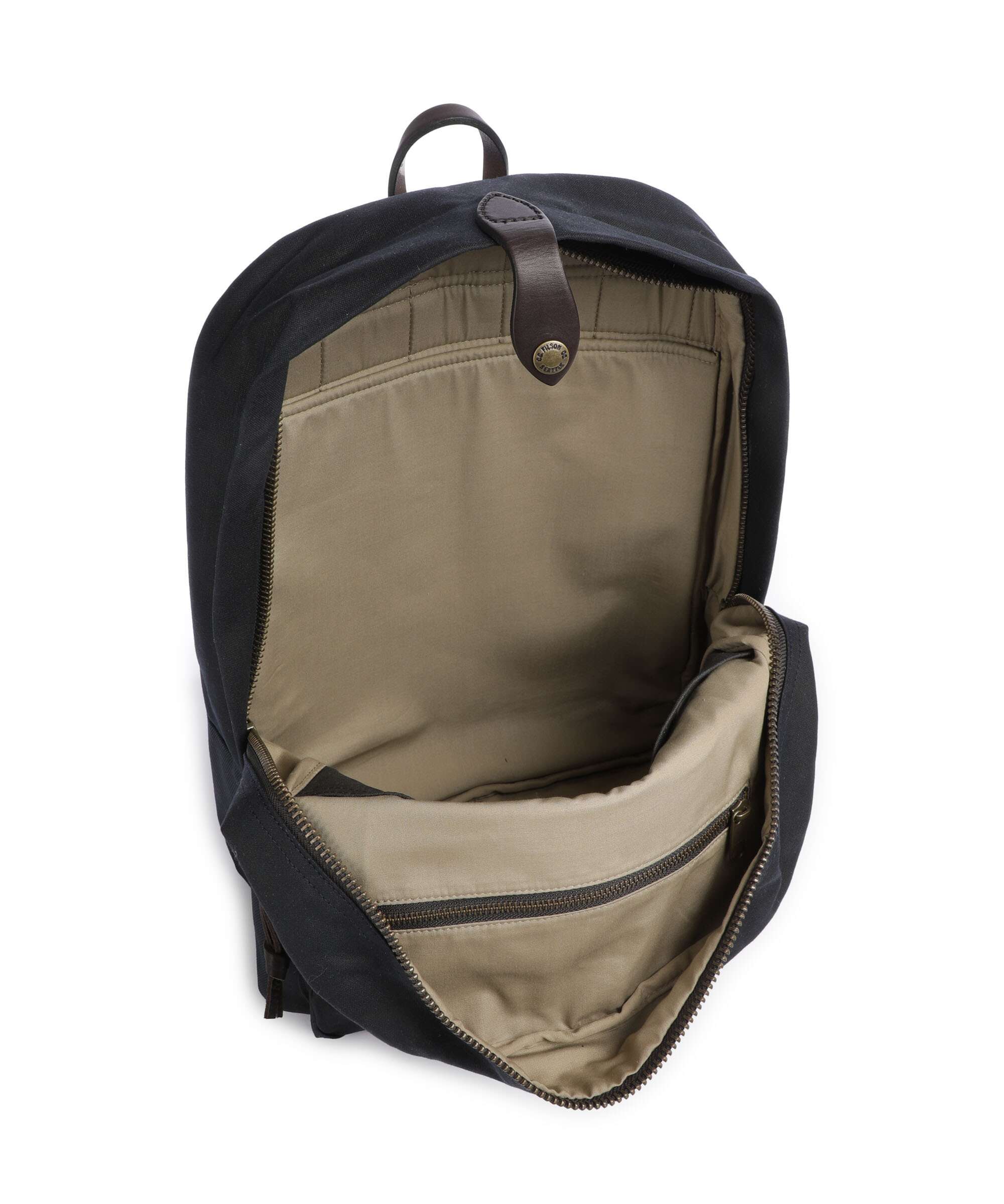 Filson Oil Finish Tin Cloth Journeyman Backpack navy