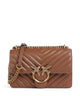 Pinko Love One Mini Taška přes rameno marrone/leone/antique gold