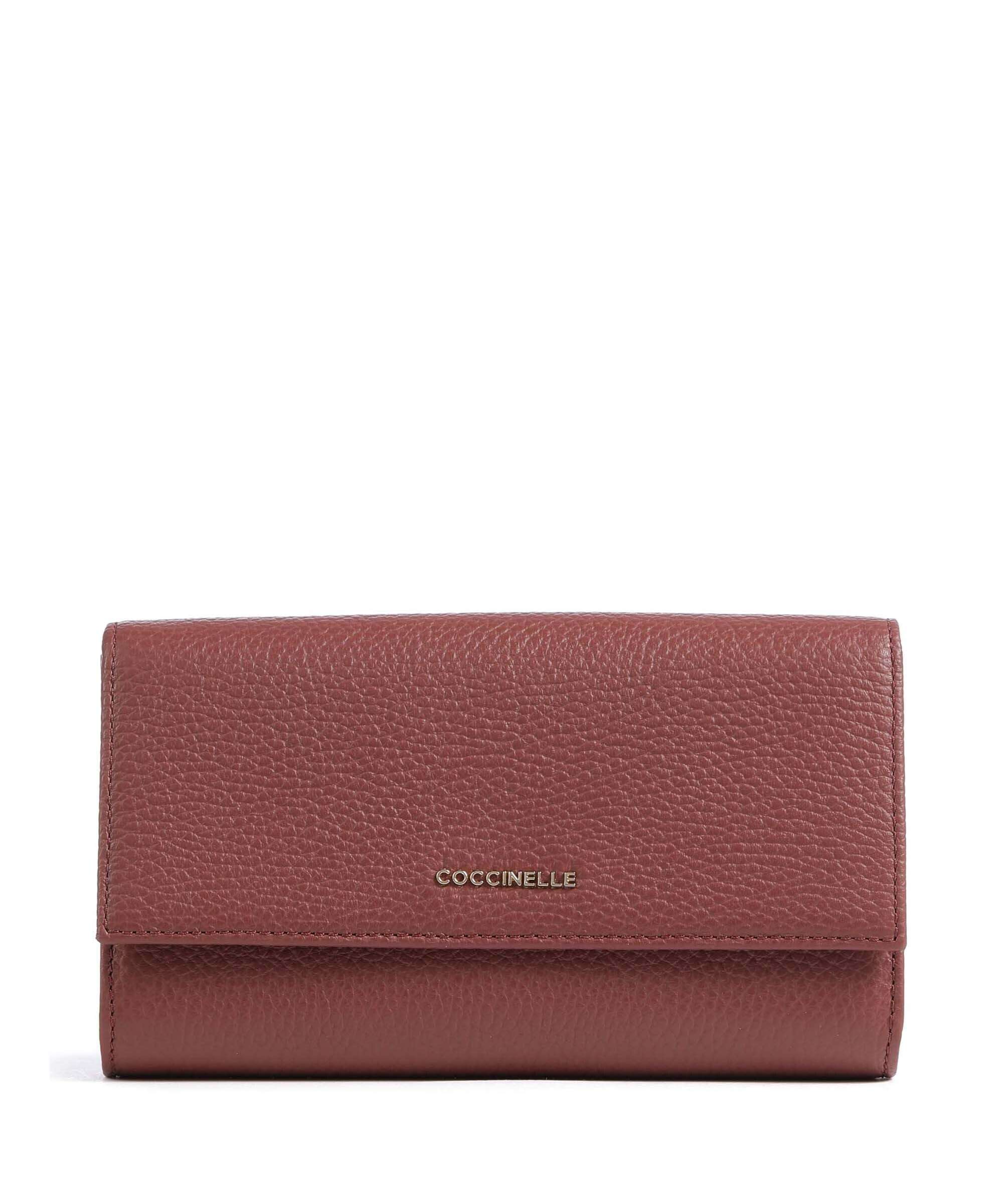 Coccinelle Metallic Soft Wallet brandy