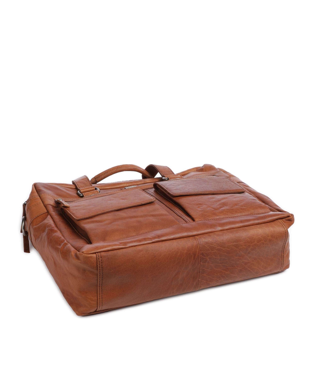 Spikes & Sparrow Bronco Briefcase cognac
