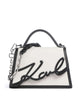 Karl Lagerfeld K/Signature 2.0 Kabelka white/black