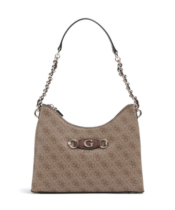 Guess Izzy Taška přes rameno latte logo/brown