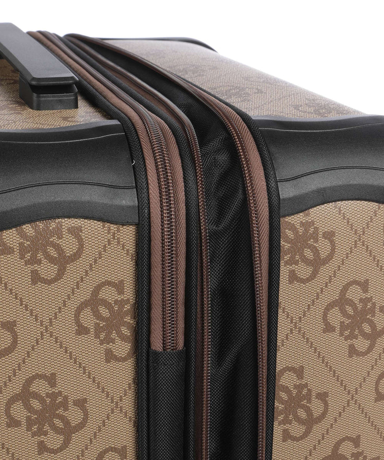 Guess Berta Maxi 4G Spinner (4 wheels) latte logo/brown