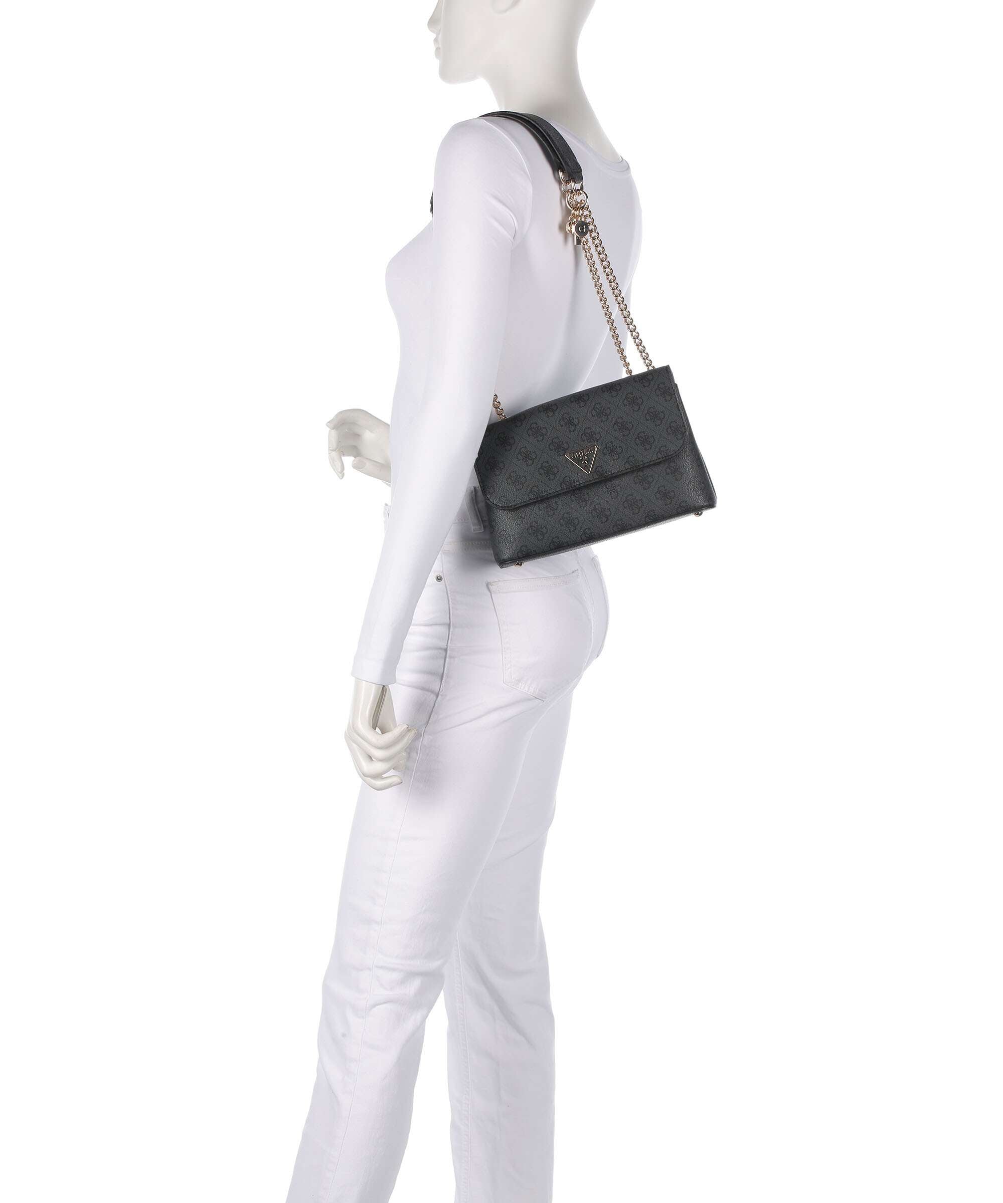 Guess Erica Eco Shoulder bag coal logo
