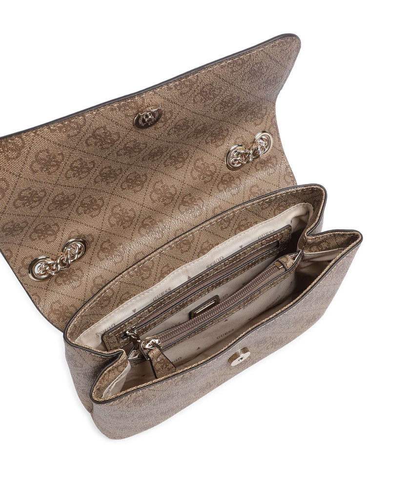Guess Erica Eco Shoulder bag latte logo