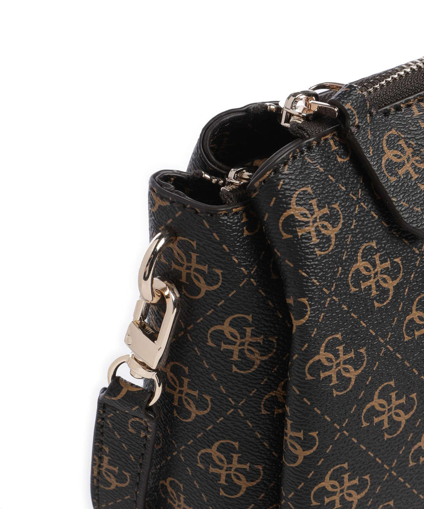 Guess Noelle Q Logo Crossbody bag brown logo