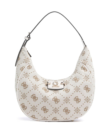 Guess Neda 4G Peony Logo Velká kabelka offwhite logo