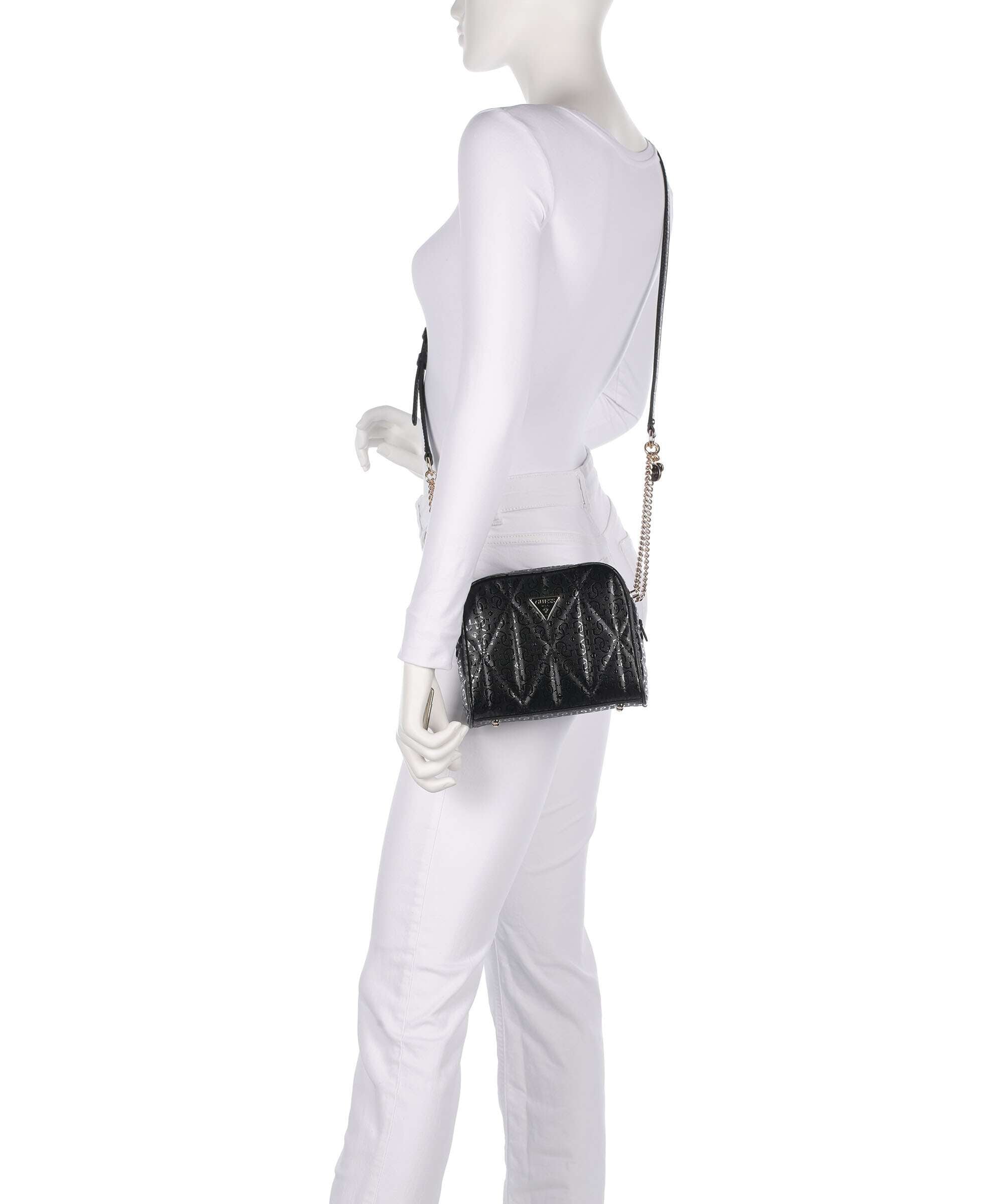 Guess Aldina G-Shine Crossbody bag black