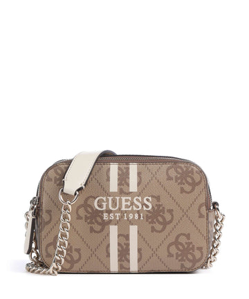Guess Noelle 4G Logo Kabelka přes rameno latte logo