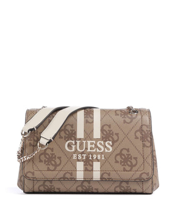 Guess Noelle 4G Logo Taška přes rameno latte logo