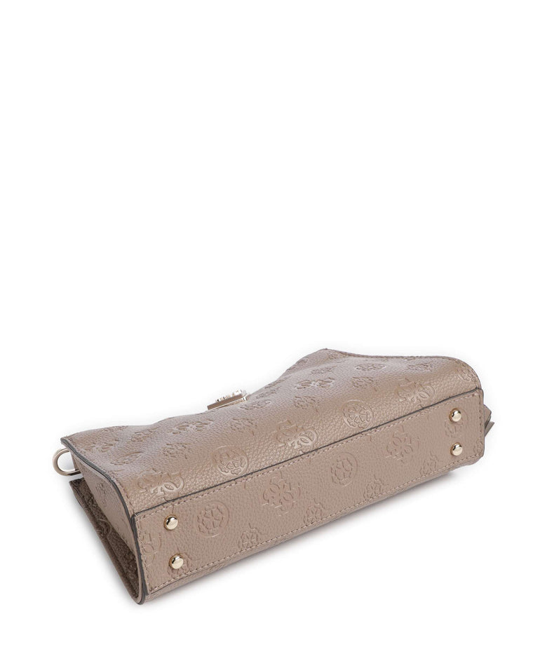 Guess Cresidia Shoulder bag dark taupe logo