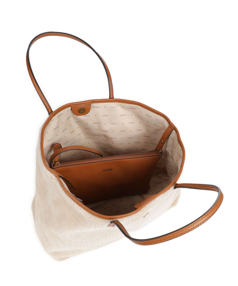 Guess Victtoria Large Tote bag natural/cognac