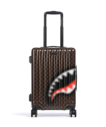 Sprayground Sharks in Paris Blur Kufr se 4 kolečky brown/black