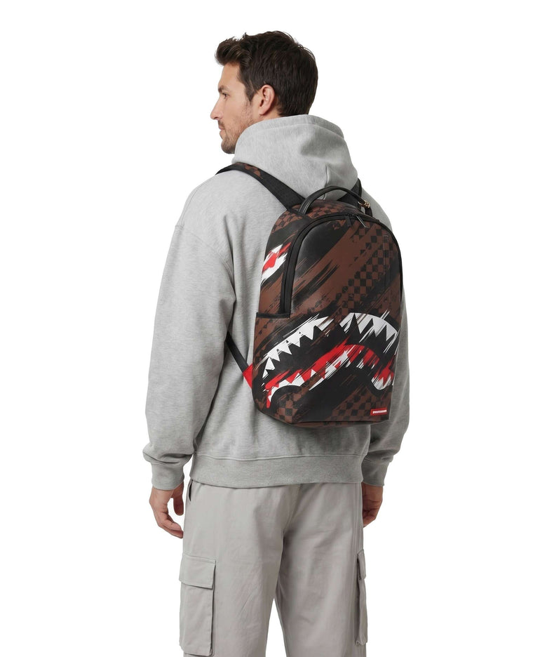 Sprayground Smeared Grunge Backpack brown