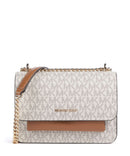 Michael Kors Claire Small Taška přes rameno vanilla/acorn