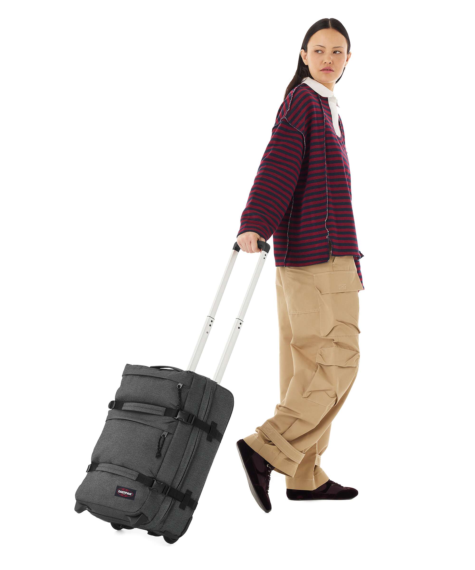 Eastpak Transit'R Plus Core S Travel bag with wheels black denim