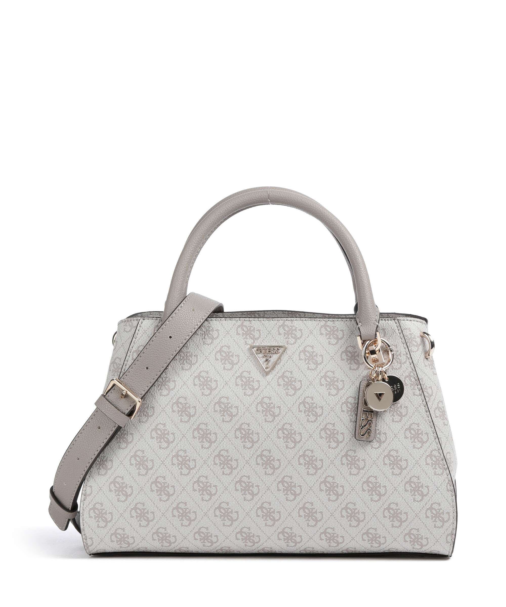 Guess Noelle 4G Logo Handbag dark taupe logo