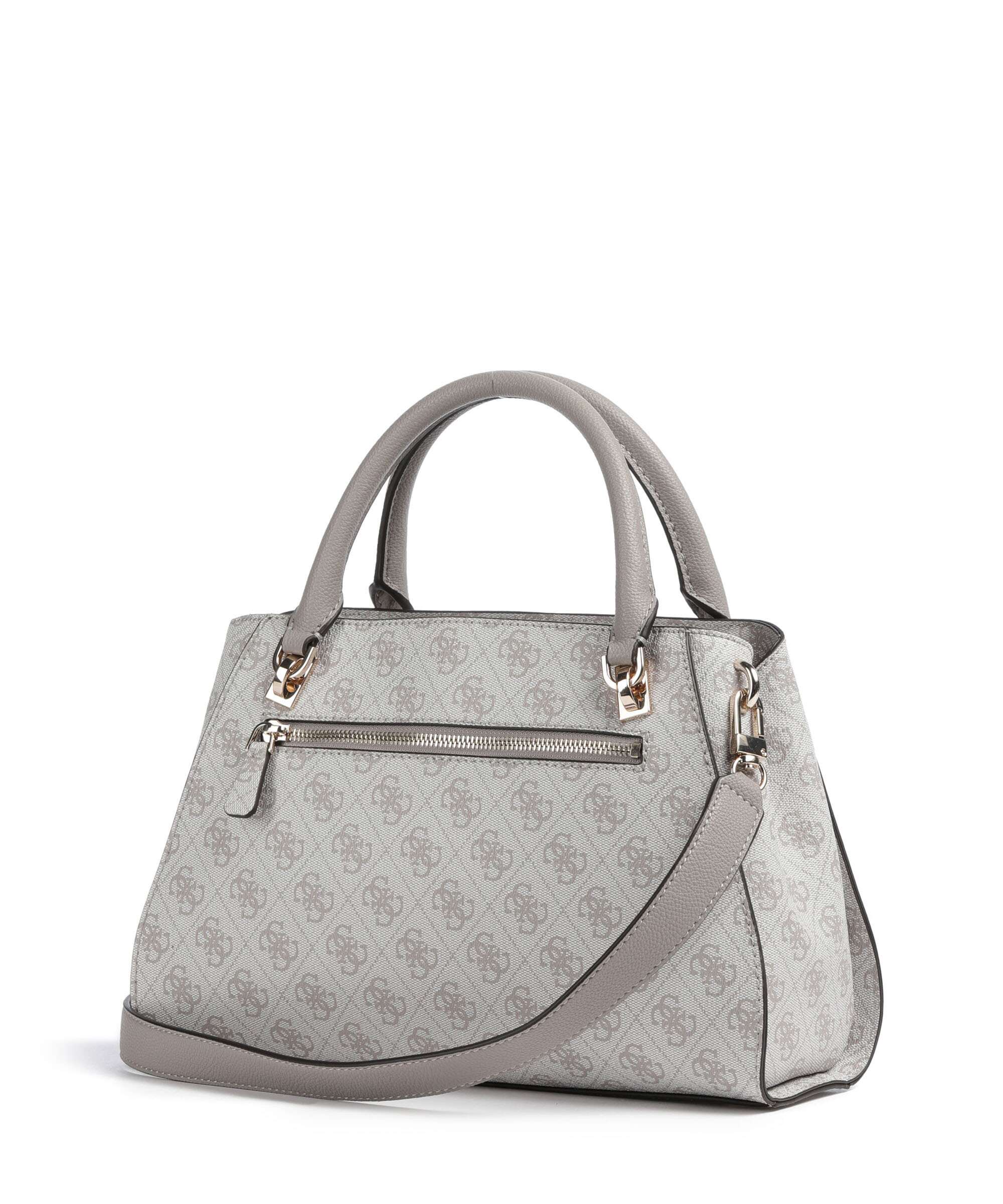 Guess Noelle 4G Logo Handbag dark taupe logo