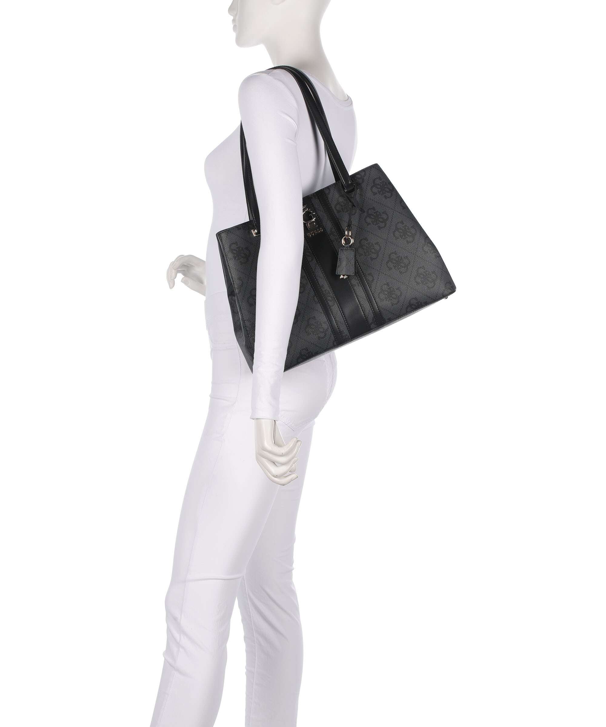 Guess Erenia Tote bag coal logo