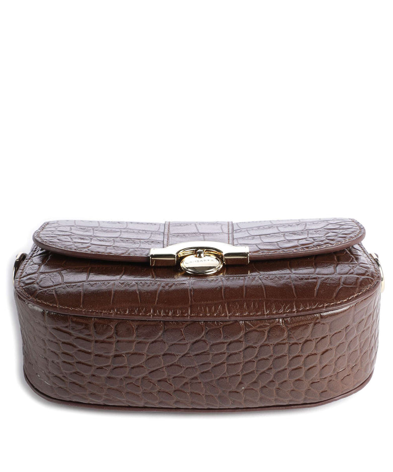 Lancaster Exotic CN Croco Crossbody bag vison