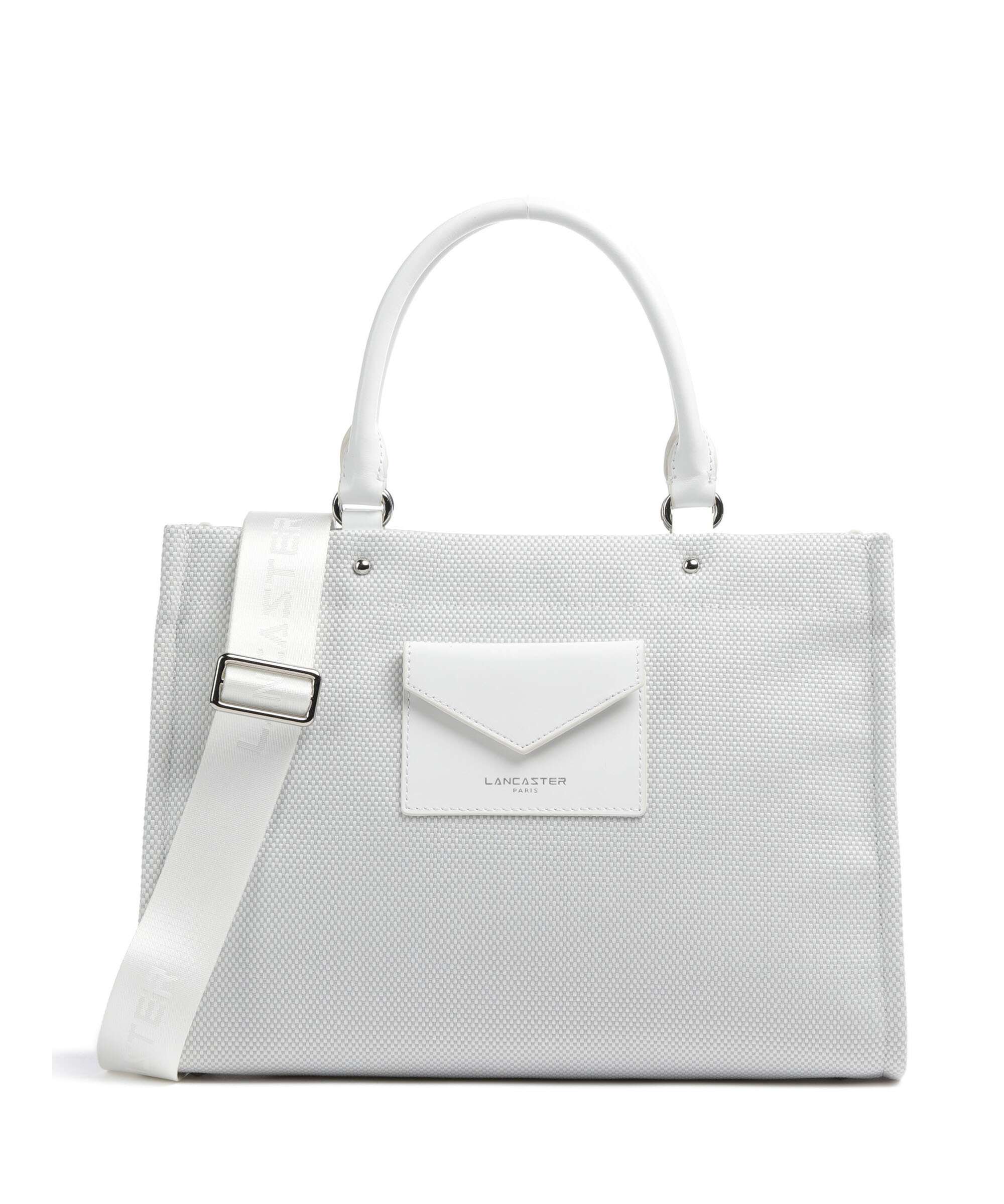 Lancaster Actual Conscious Canvas Handbag blanc