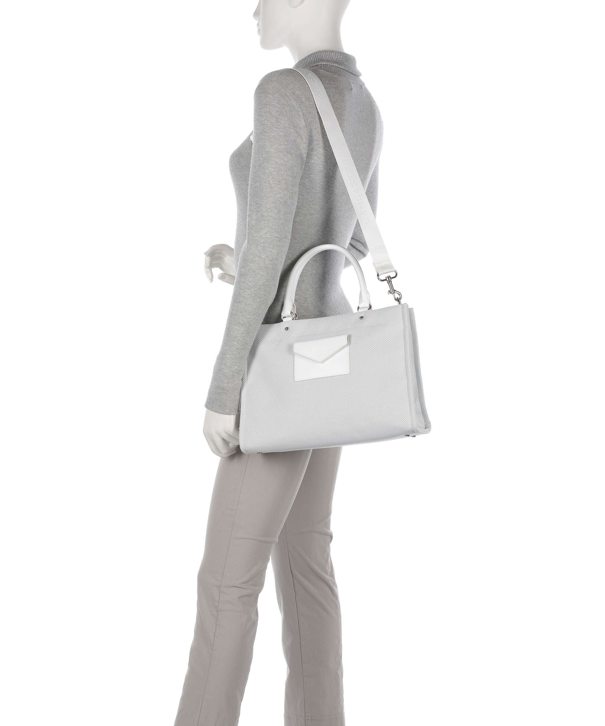 Lancaster Actual Conscious Canvas Handbag blanc