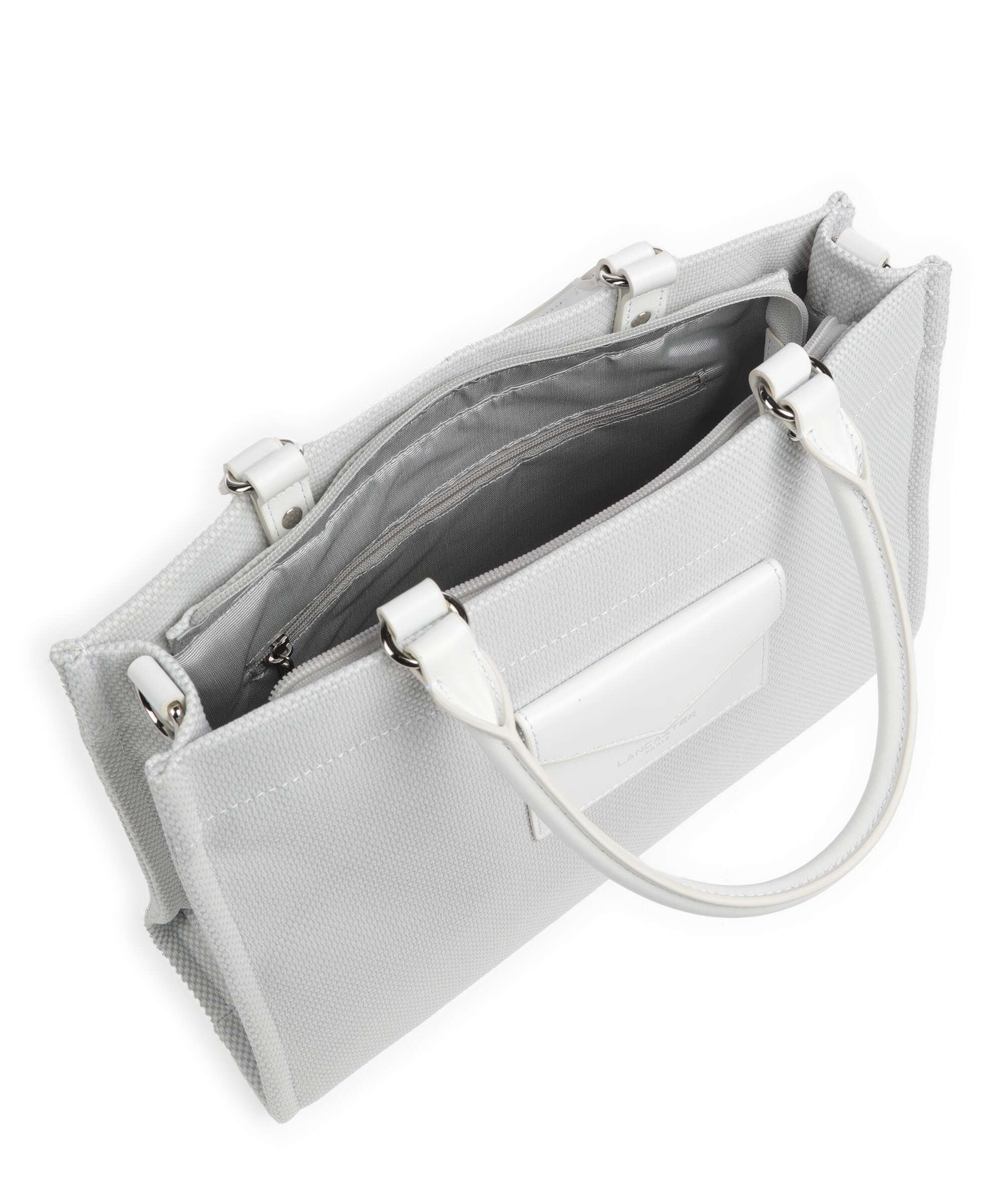 Lancaster Actual Conscious Canvas Handbag blanc