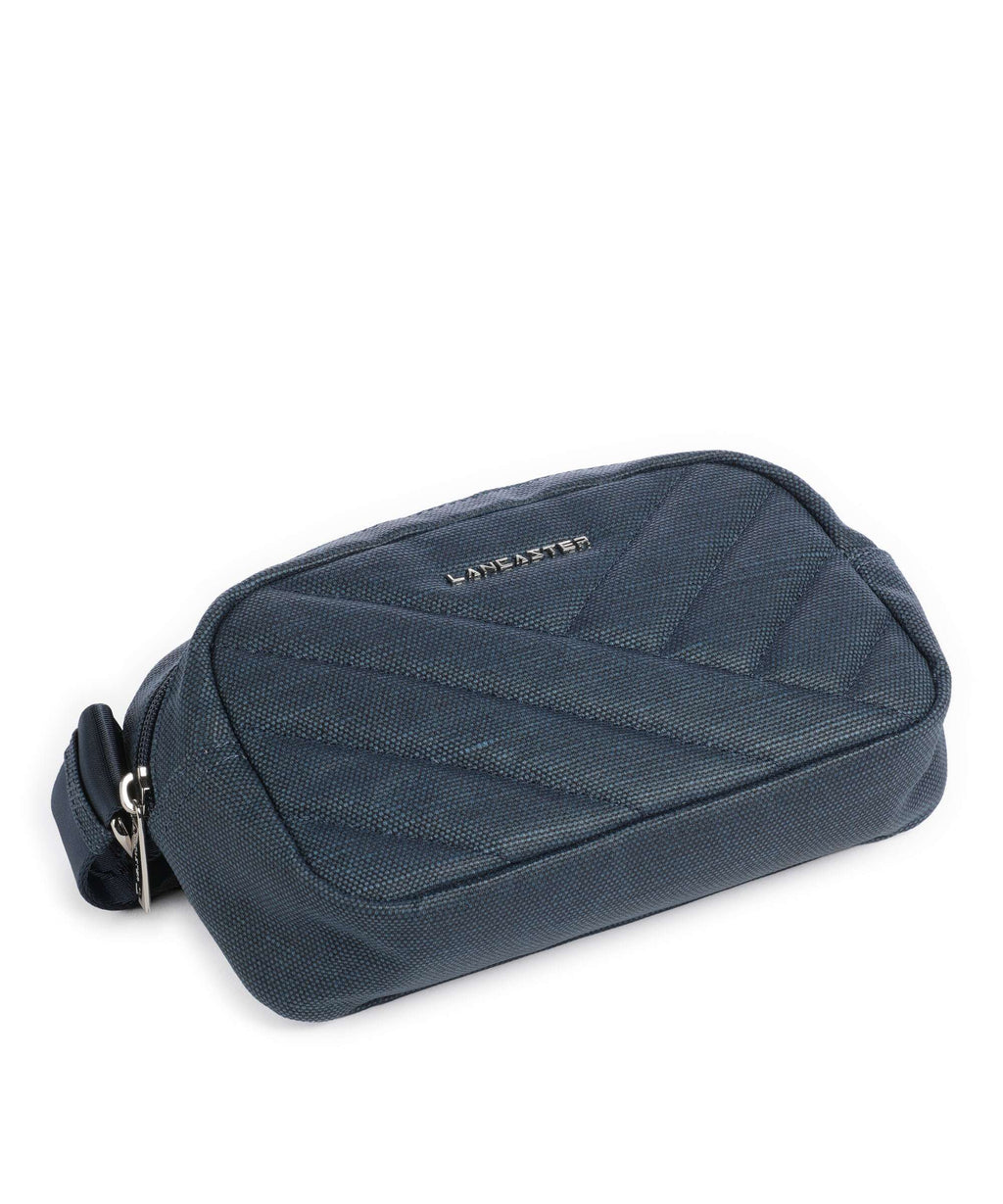 Lancaster Canvas Matelassé Belt bag bleufonc