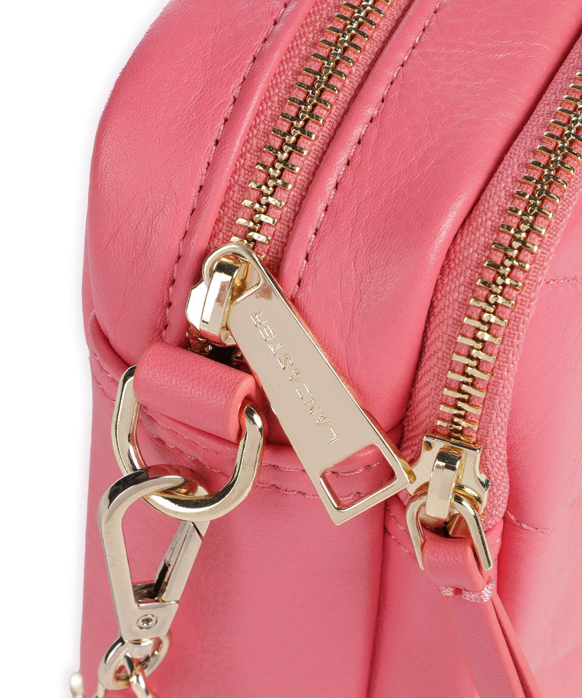 Lancaster Soft Matelassé Crossbody bag rose fonce