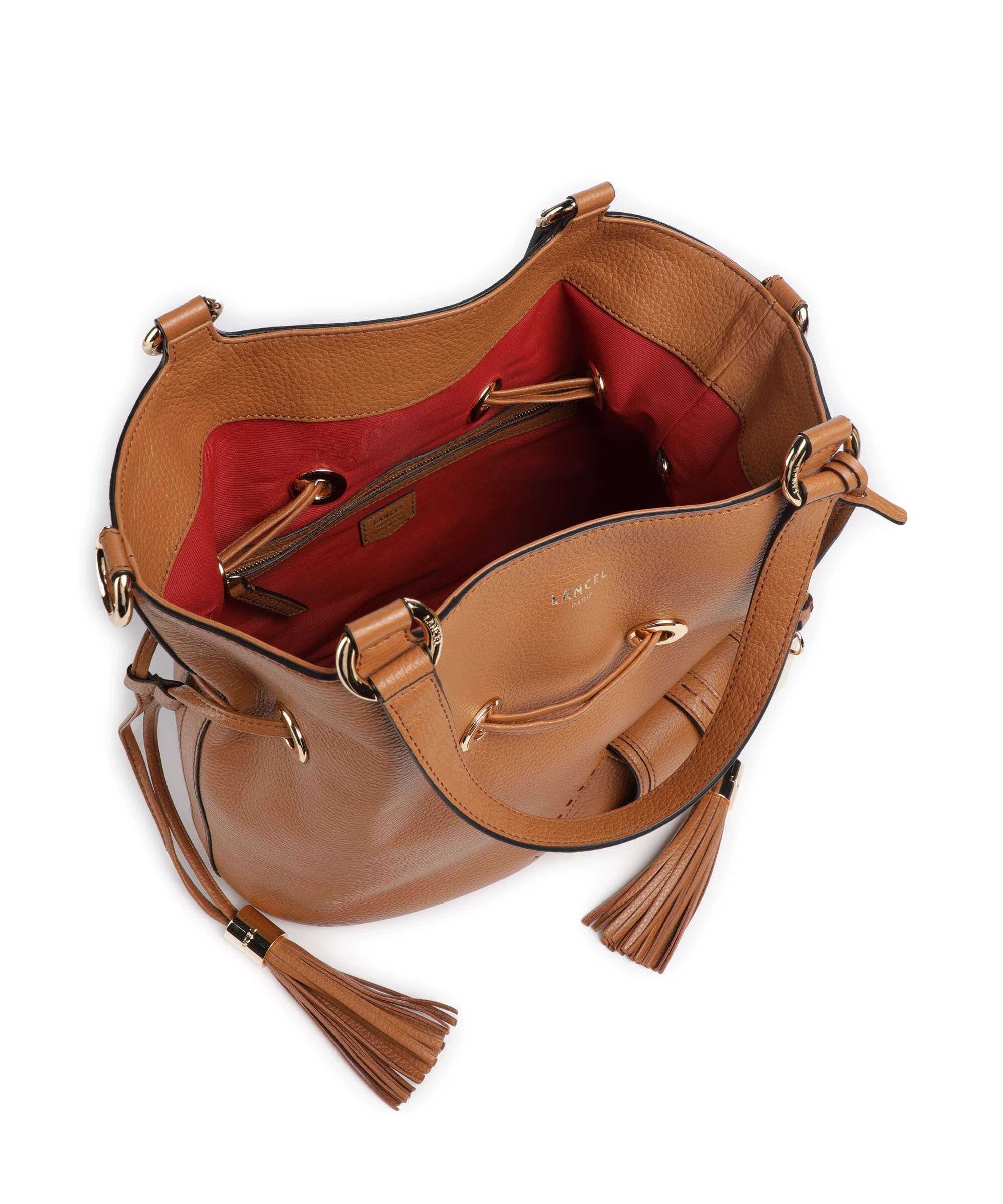 Lancel Premier Flirt M Bucket bag camel