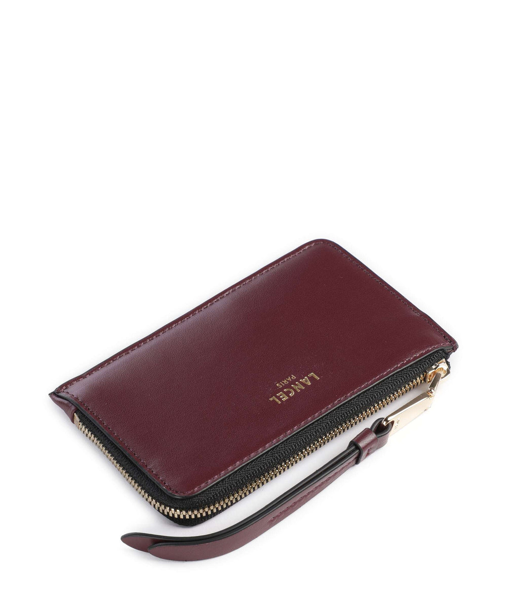 Lancel Origami Credit card holder cassis