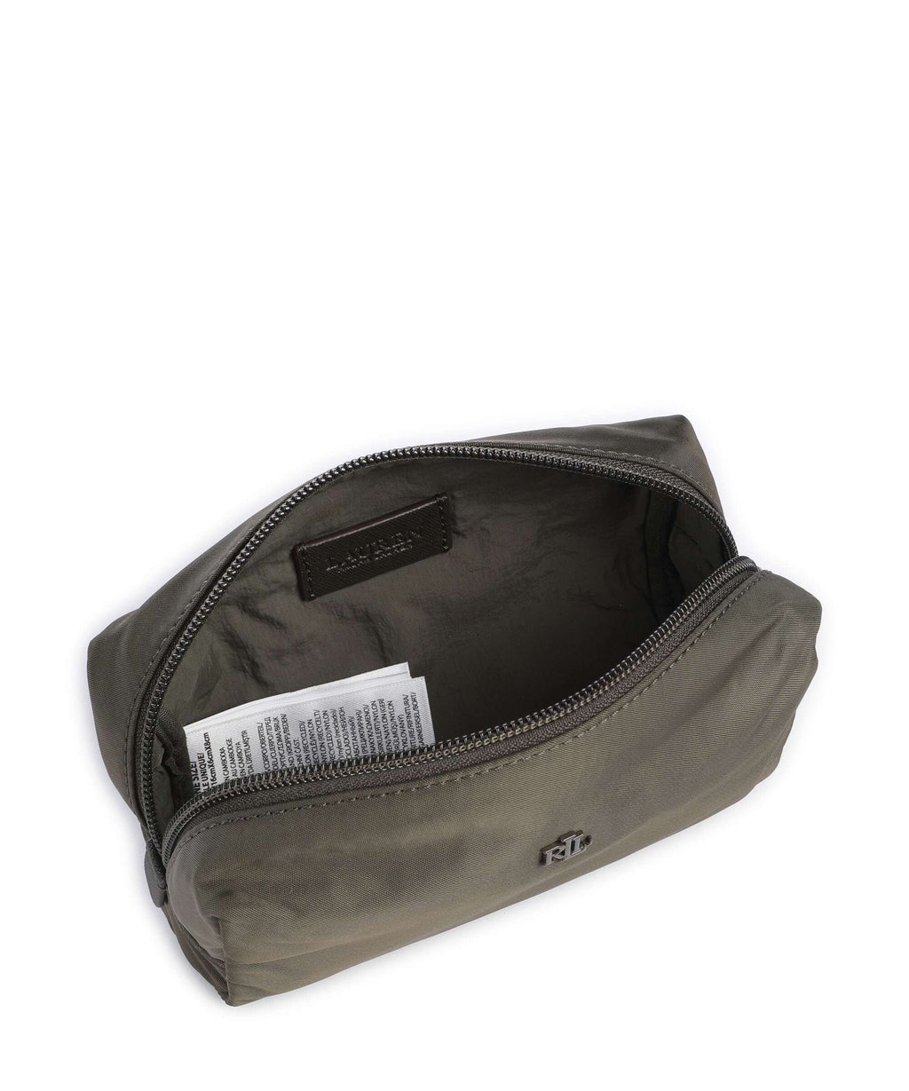 Lauren Ralph Lauren Large Cosmetic bag dark olive