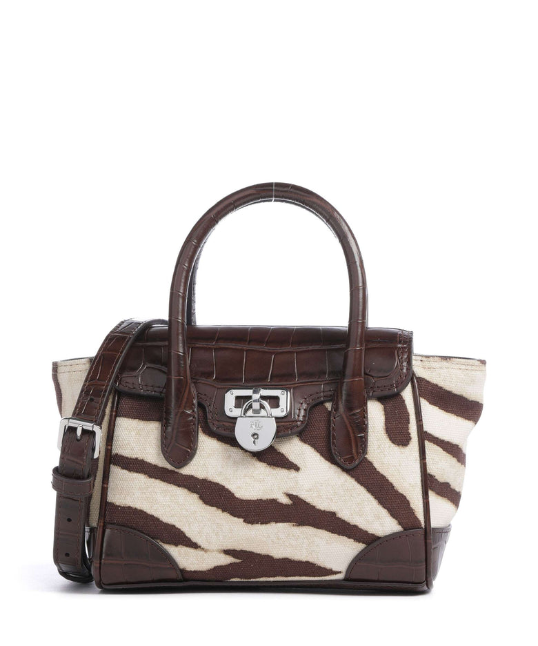 Lauren Ralph Lauren Tanner Small Handbag zebra/dark hickory
