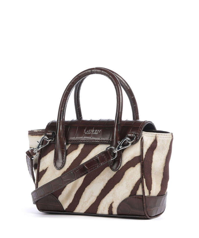 Lauren Ralph Lauren Tanner Small Handbag zebra/dark hickory