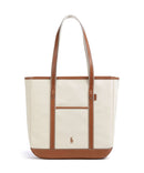 Polo Ralph Lauren Canvas Medium Nákupní taška ecru/cuoio