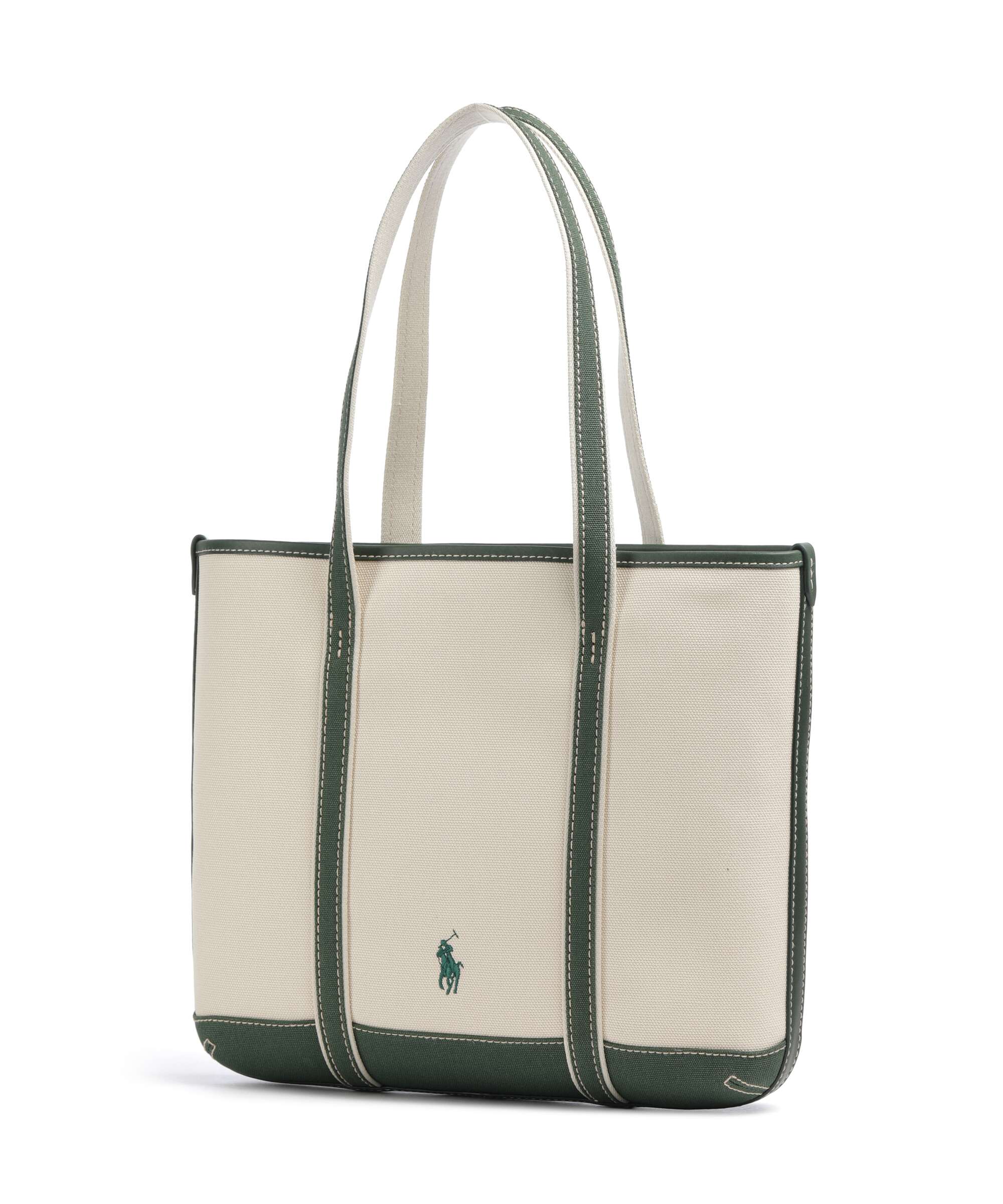 Polo Ralph Lauren Canvas Small Tote bag ecru/juniper