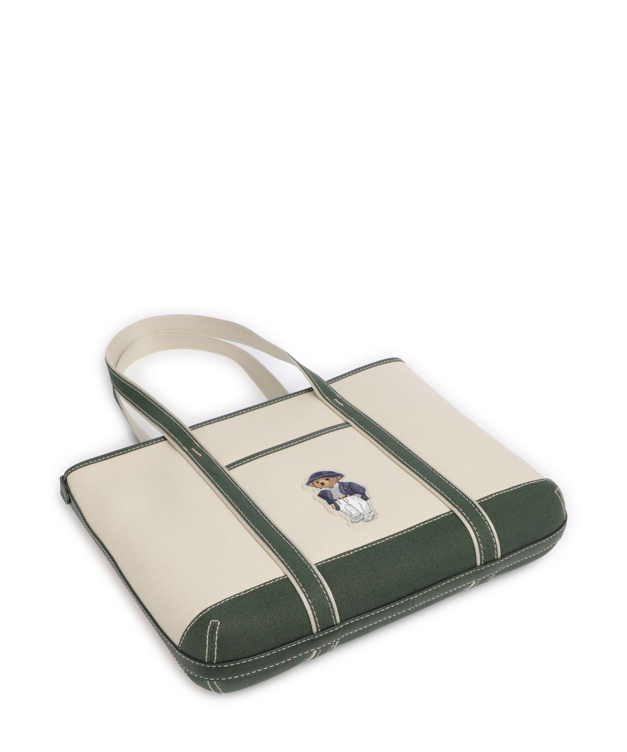 Polo Ralph Lauren Canvas Small Tote bag ecru/juniper