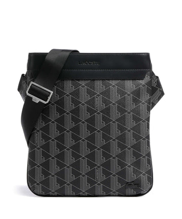 Lacoste The Blend Kabelka přes rameno monogram noir/gris
