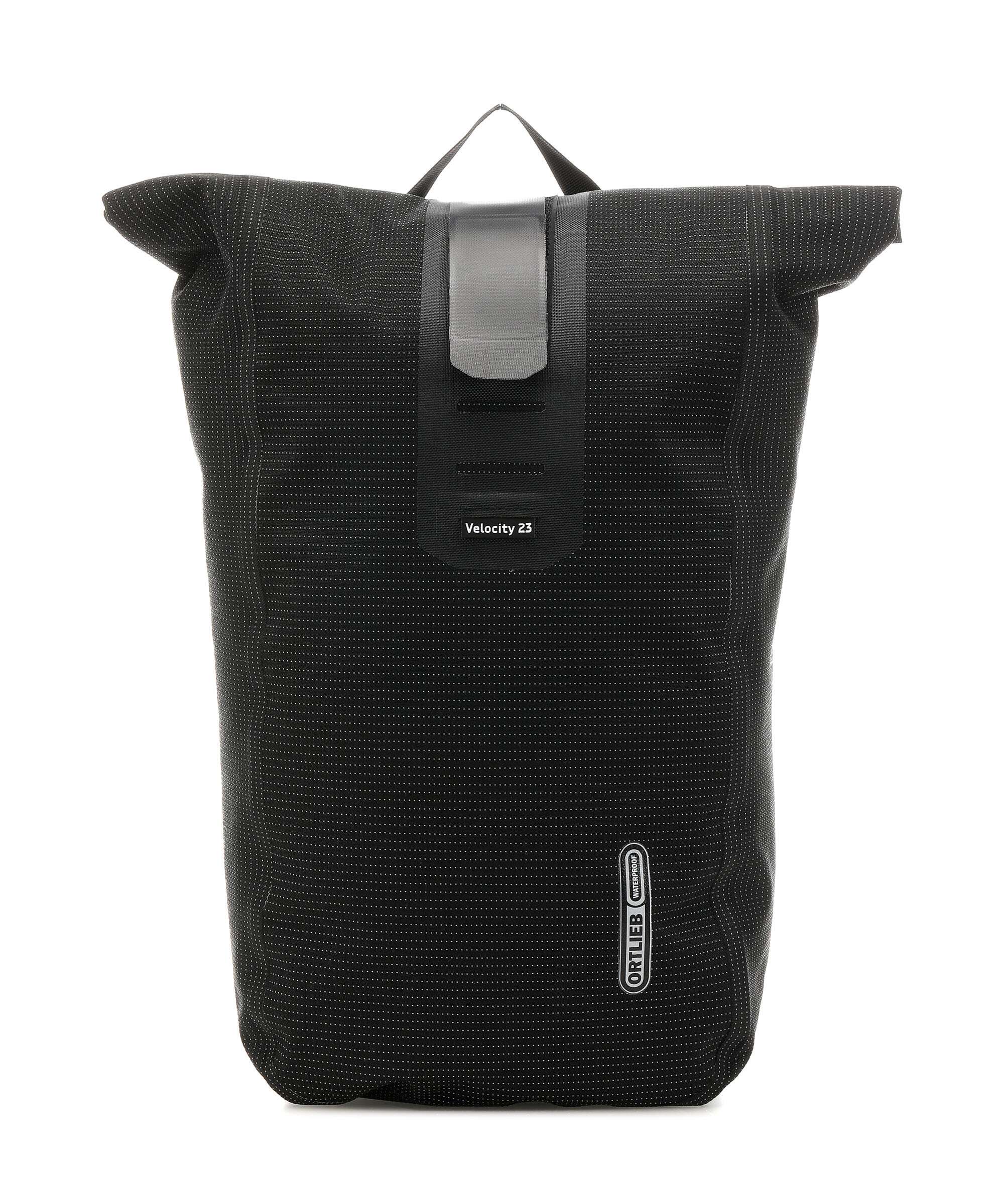 Ortlieb Velocity High Visibility 23 Rolltop backpack black reflective
