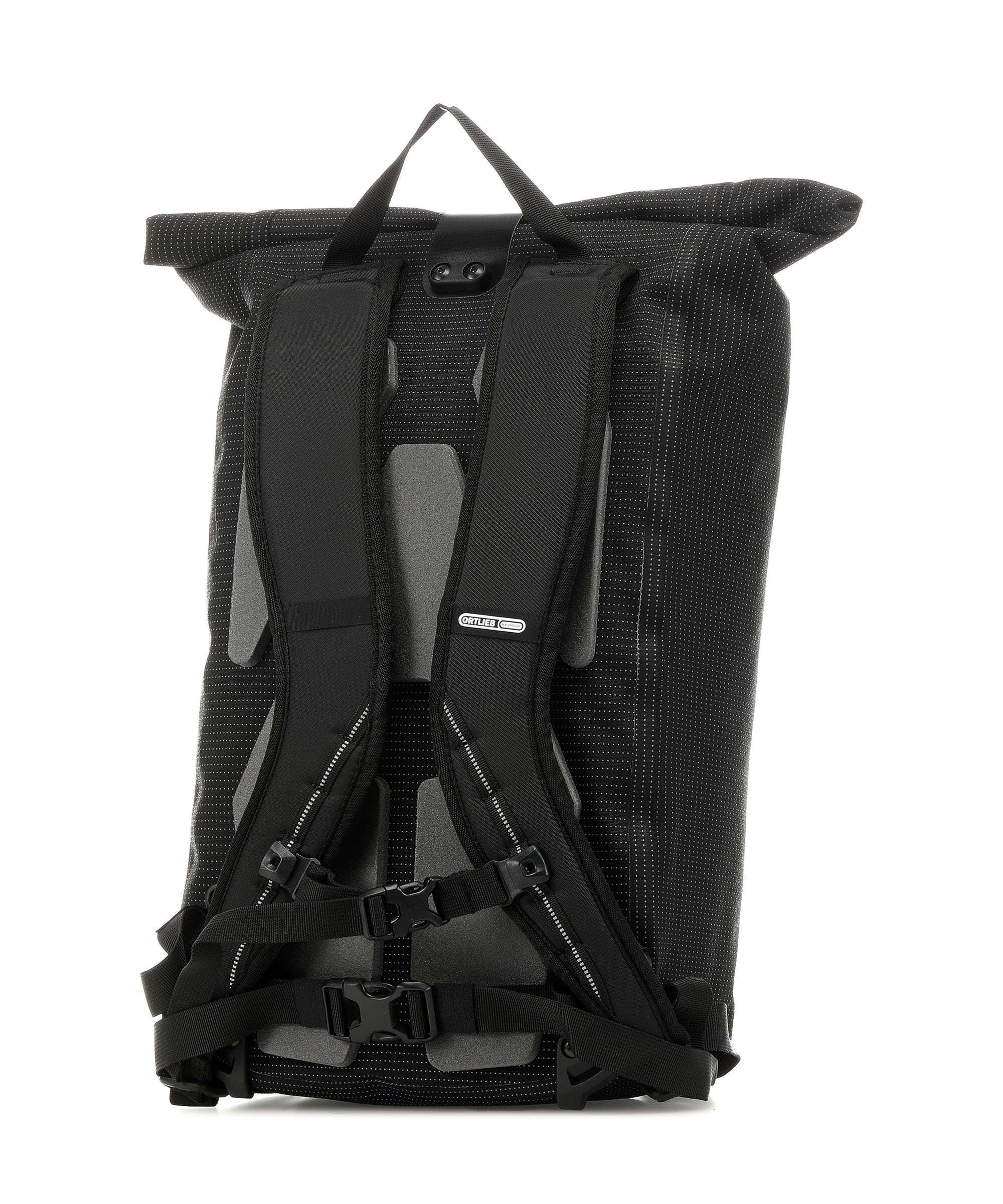 Ortlieb Velocity High Visibility 23 Rolltop backpack black reflective