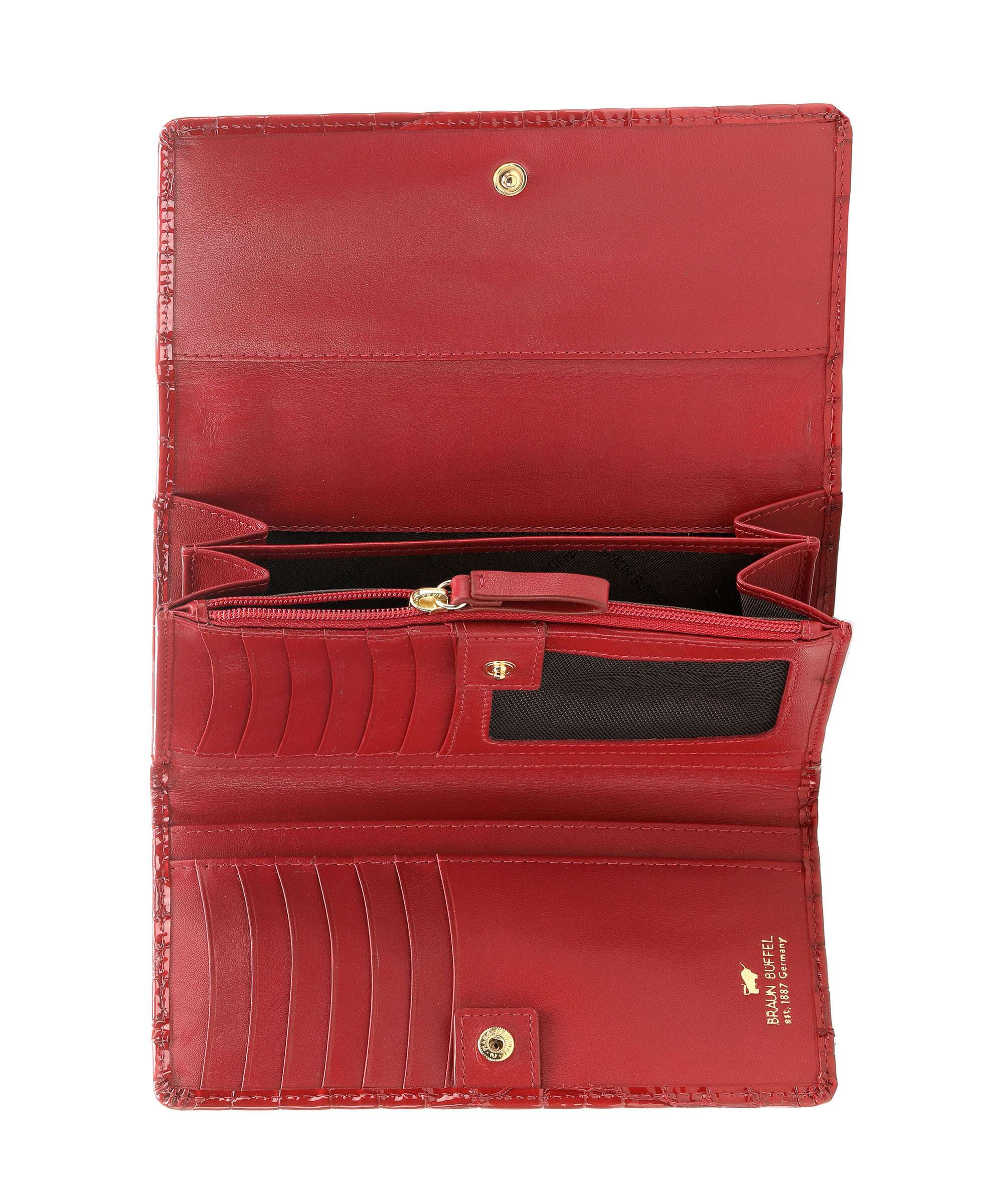 Braun Büffel Verona L Wallet rot