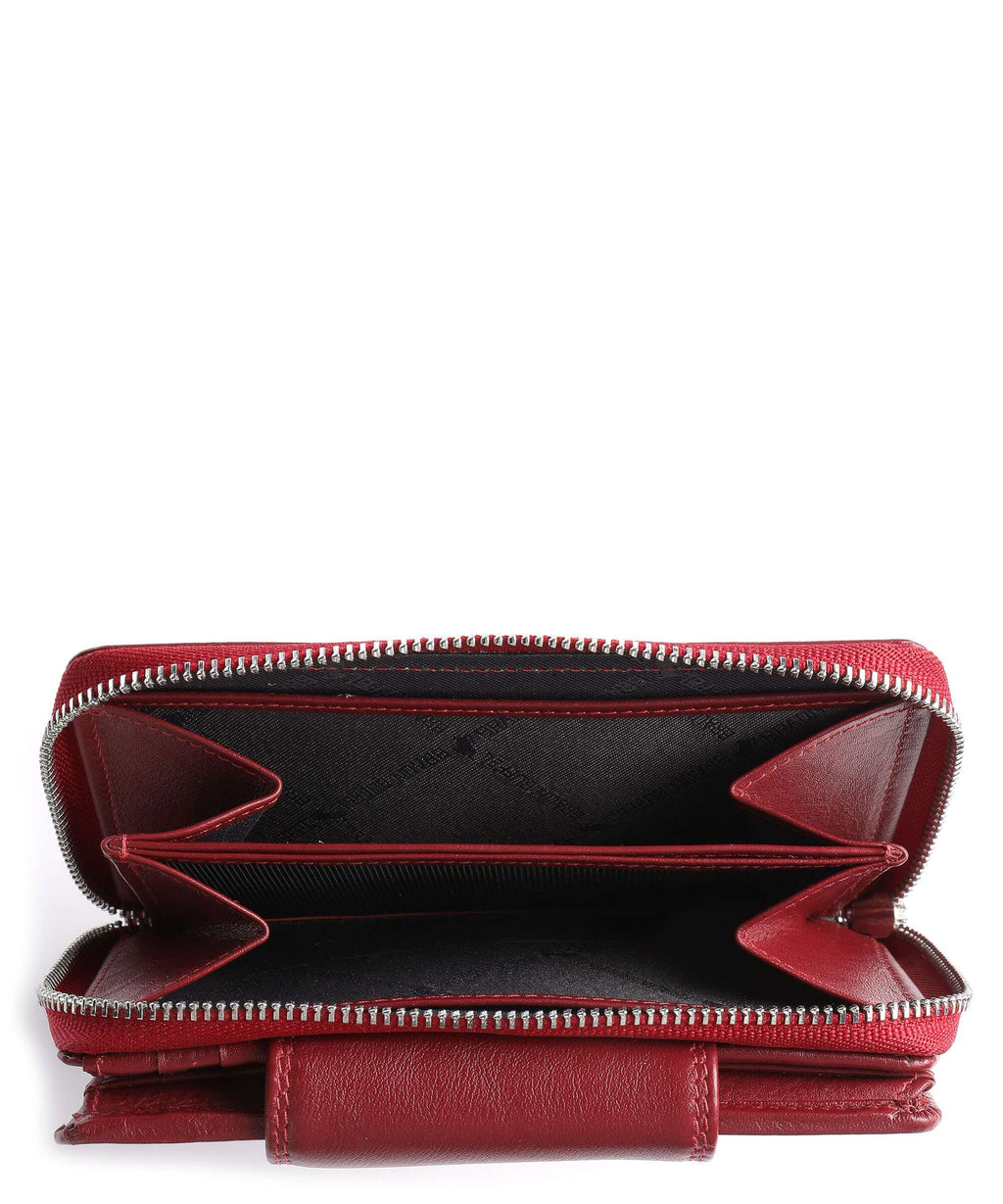 Braun Büffel Golf Secure RFID Wallet rot