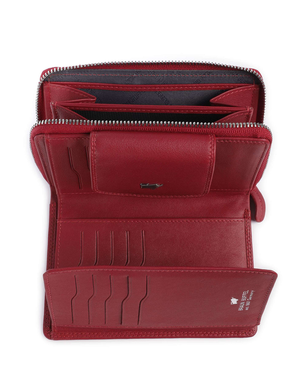 Braun Büffel Golf Wallet rot