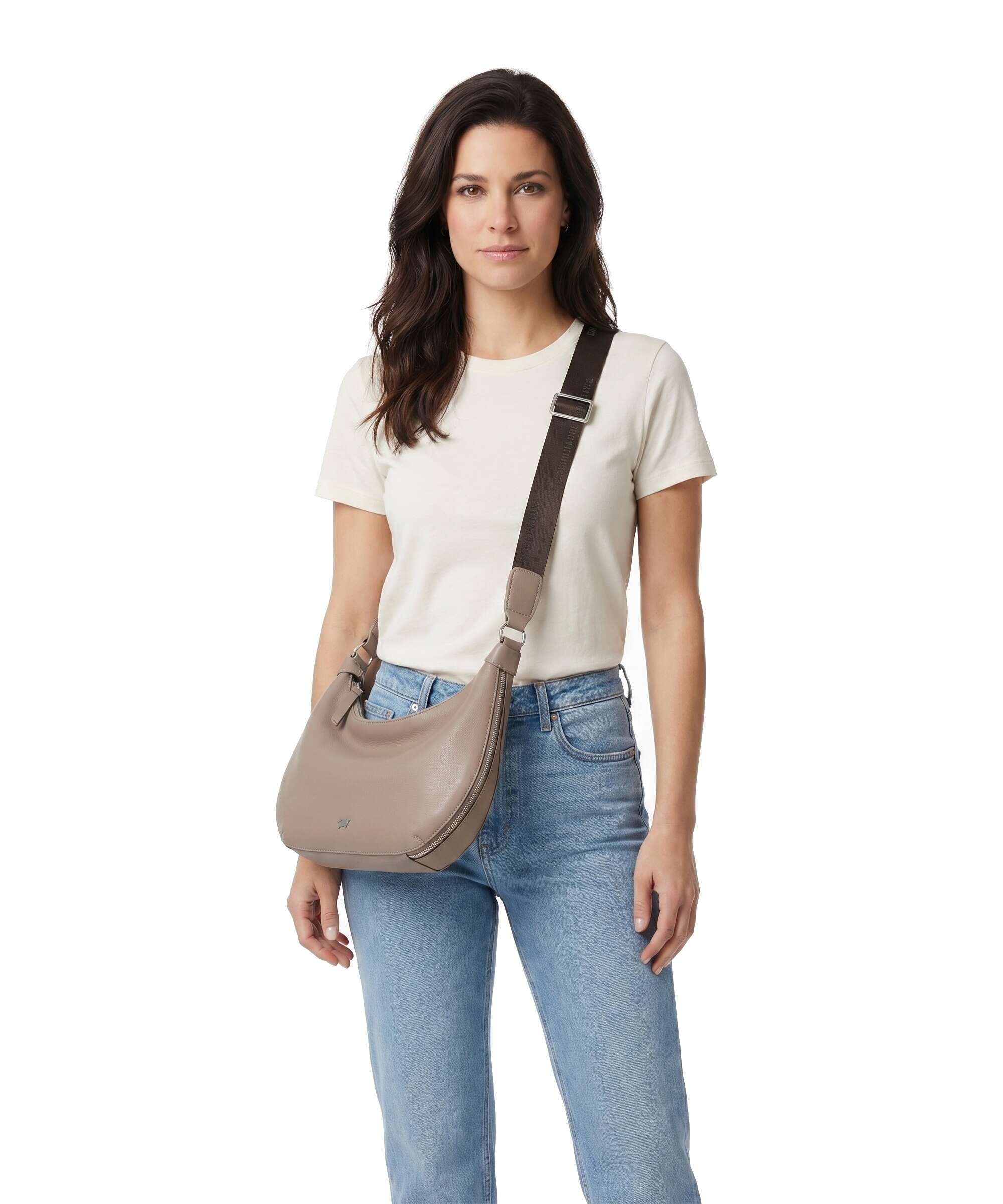 Braun Büffel Liv S Hobo bag taupe
