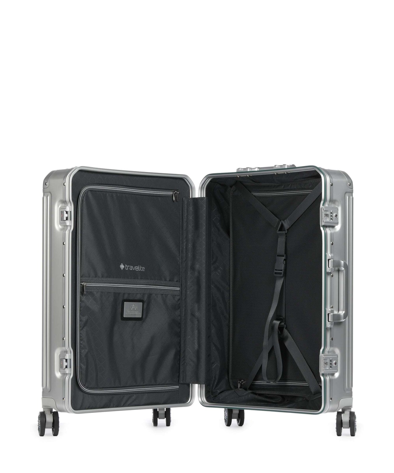 Travelite Next Spinner (4 wheels) silber/grün