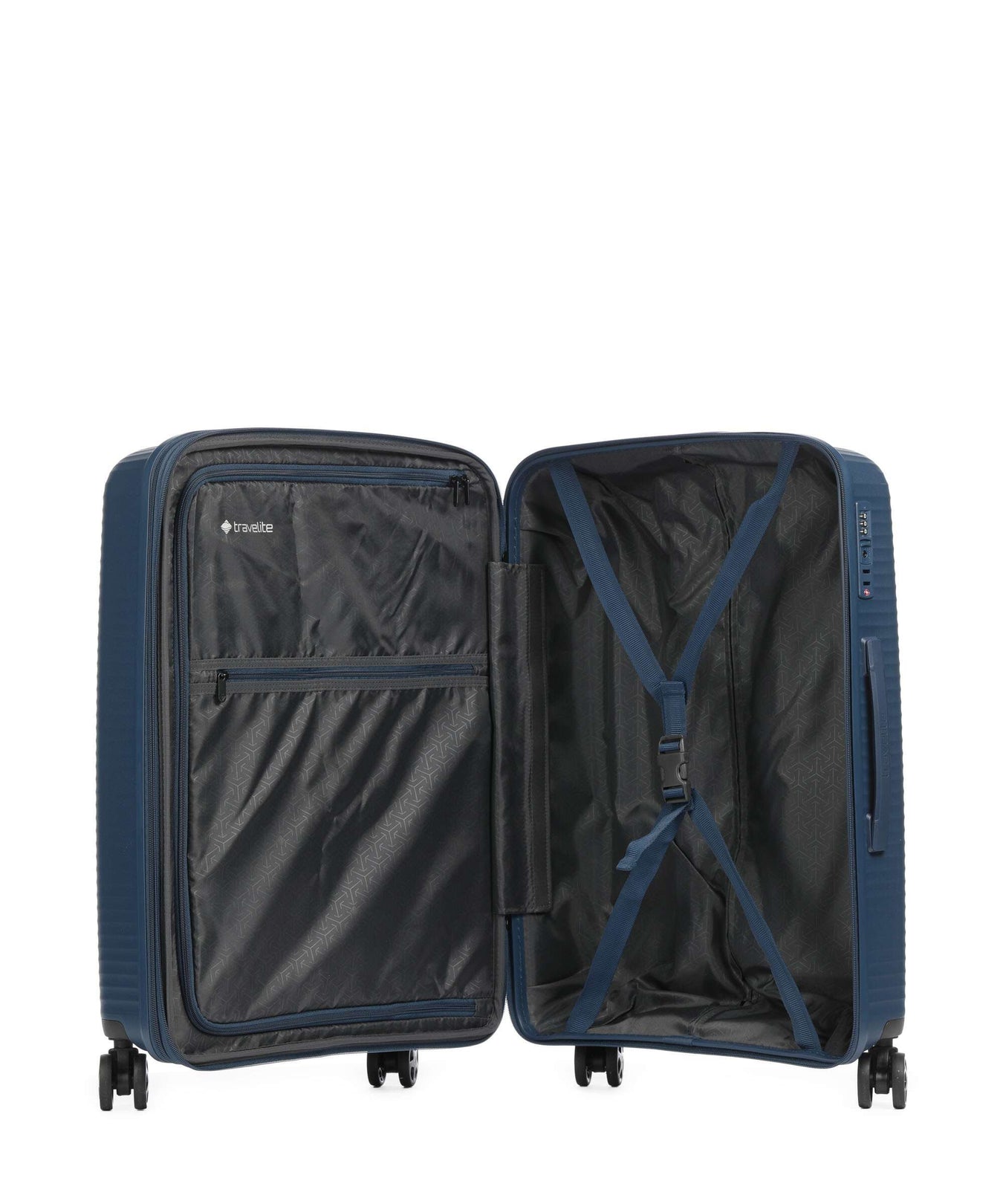 Travelite Air Stripe Suitcase set (4 wheels) navy